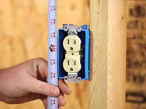 Higher placed electrical outlets.