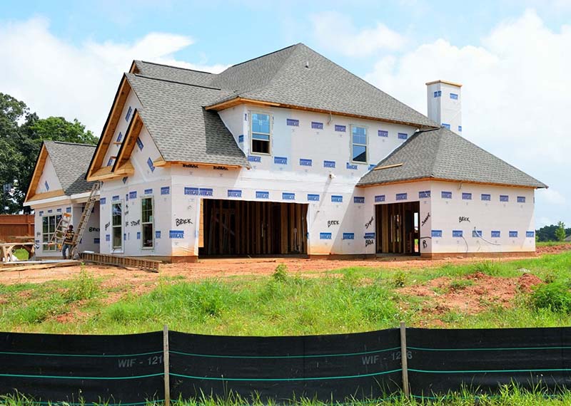 Exterior view of one of our homes under construction.